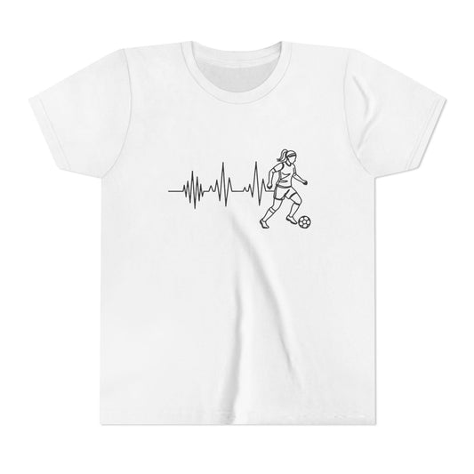 Soccer Heartbeat Youth Short Sleeve Tee