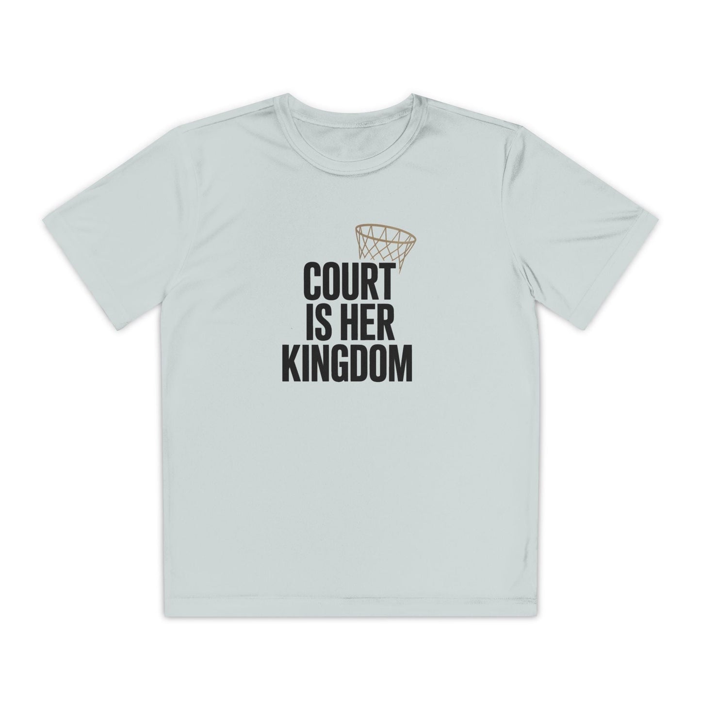Court Is Her Kingdom Youth Moisture Wicking Tee