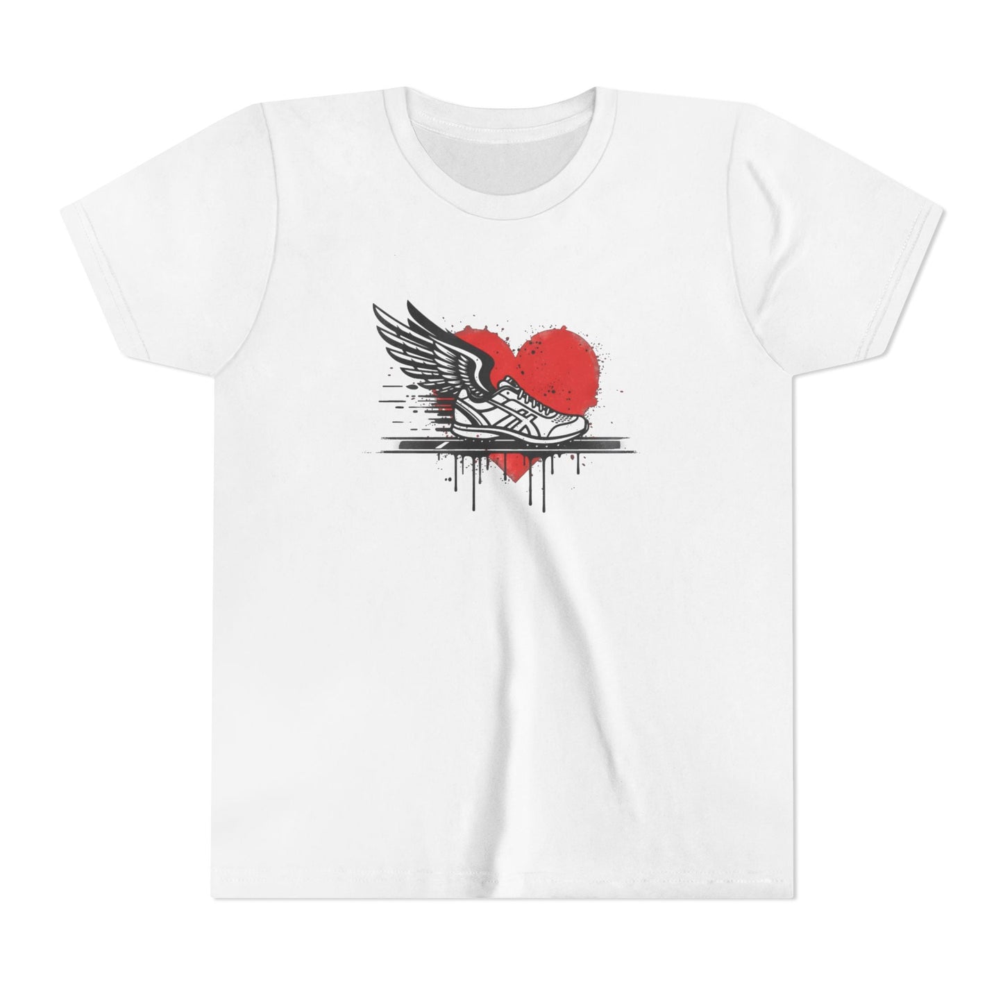 Running Is Her Heartbeat Youth Short Sleeve Tee