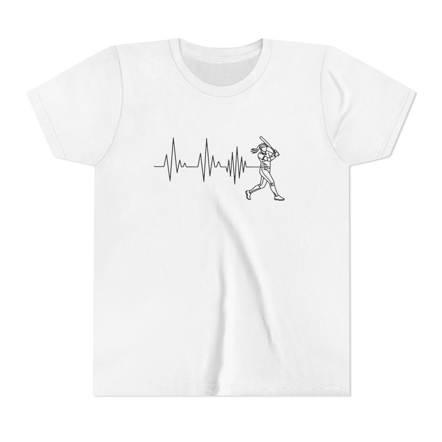 Softball Heartbeat Youth Short Sleeve Tee