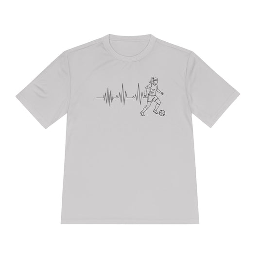 Soccer Heartbeat Unisex Moisture Wicking Tee