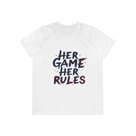 Her Game, Her Rules Ladies Moisture Wicking Tee