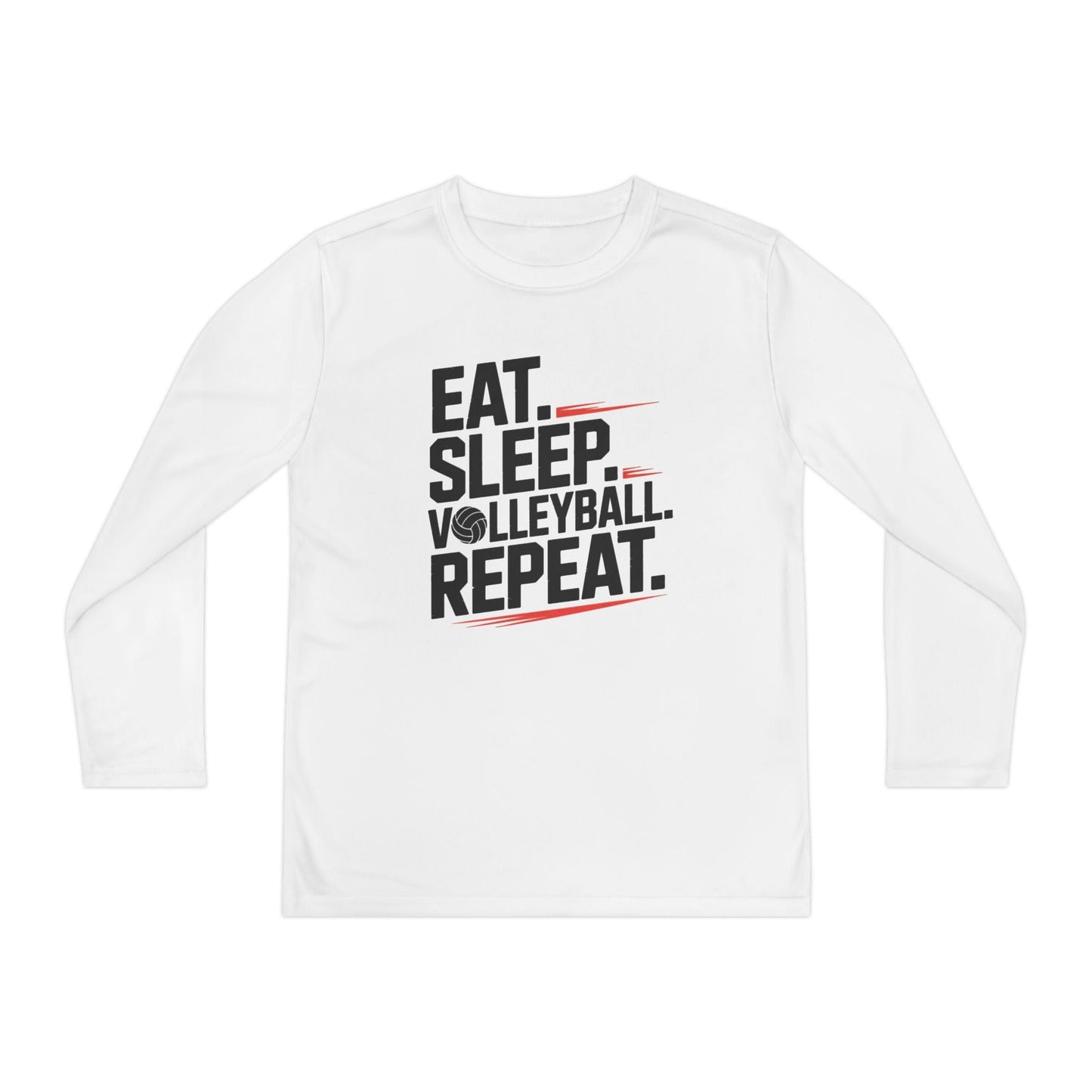 Eat.Sleep.Volleyball.Repeat Youth Long Sleeve Competitor Tee