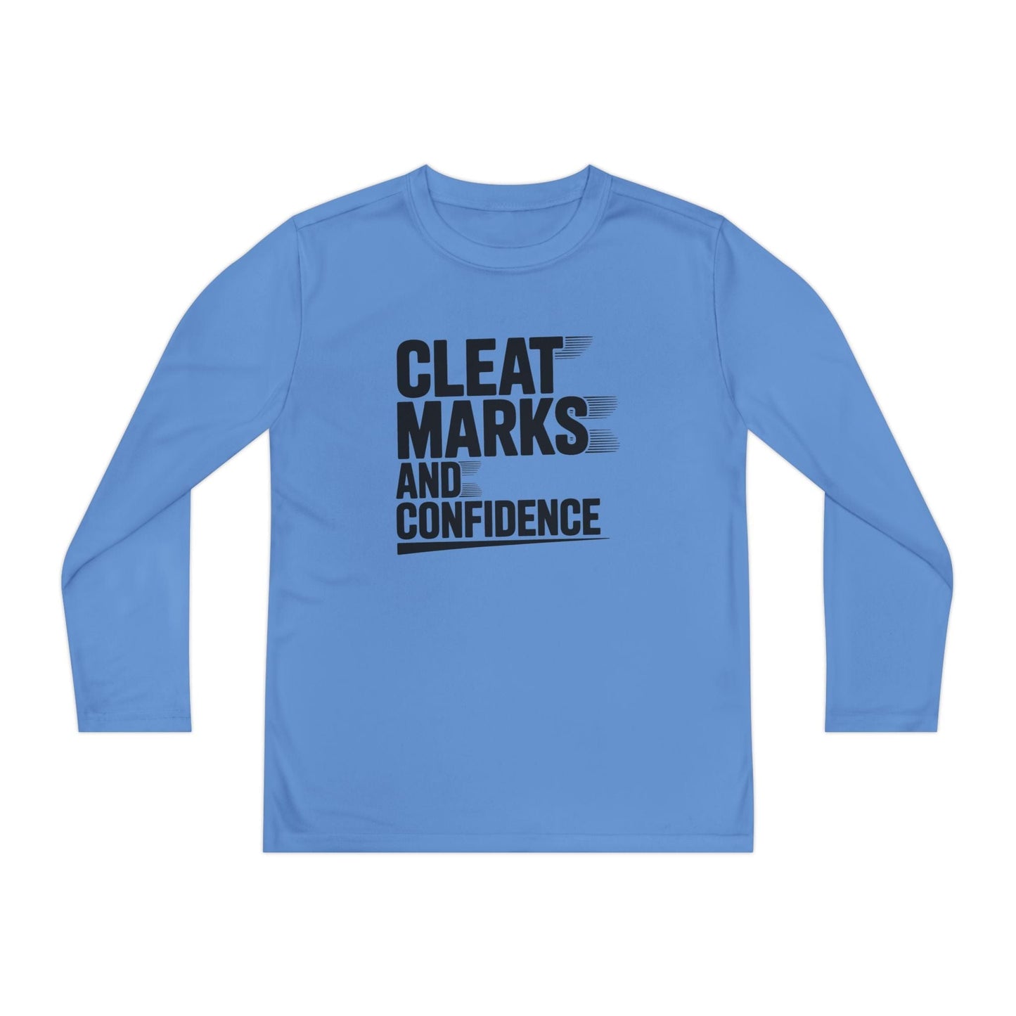 Cleat Marks And Confidence Youth Long Sleeve Competitor Tee