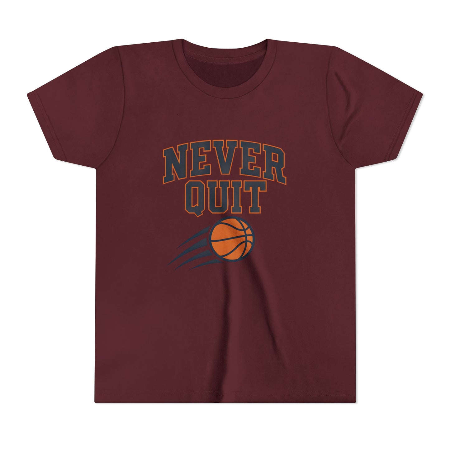 Never Quit Basketball Youth Short Sleeve Tee