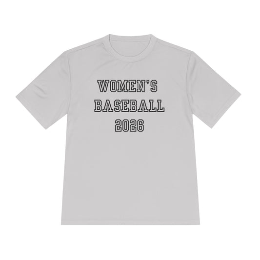 Women's Baseball 2026 Unisex Moisture Wicking Tee
