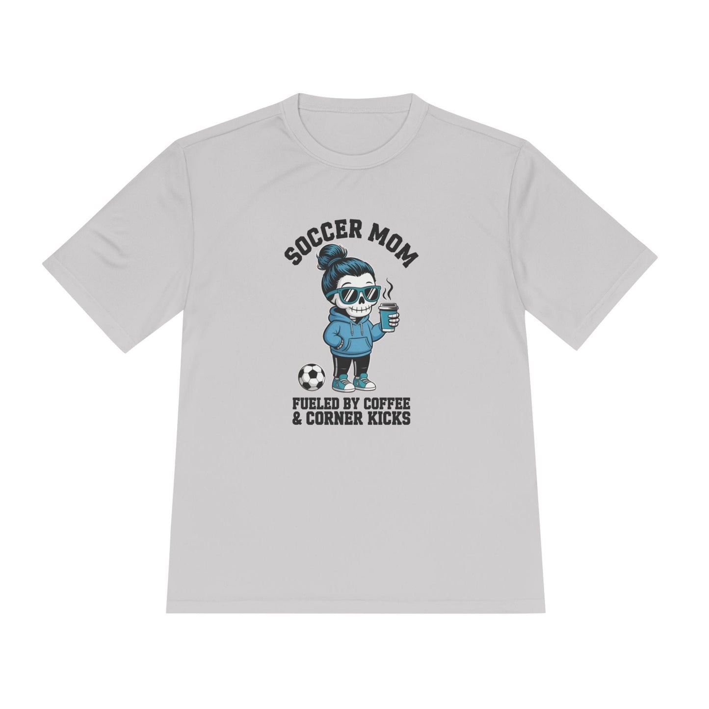 Coffee And Corner Kicks Mom Unisex Moisture Wicking Tee