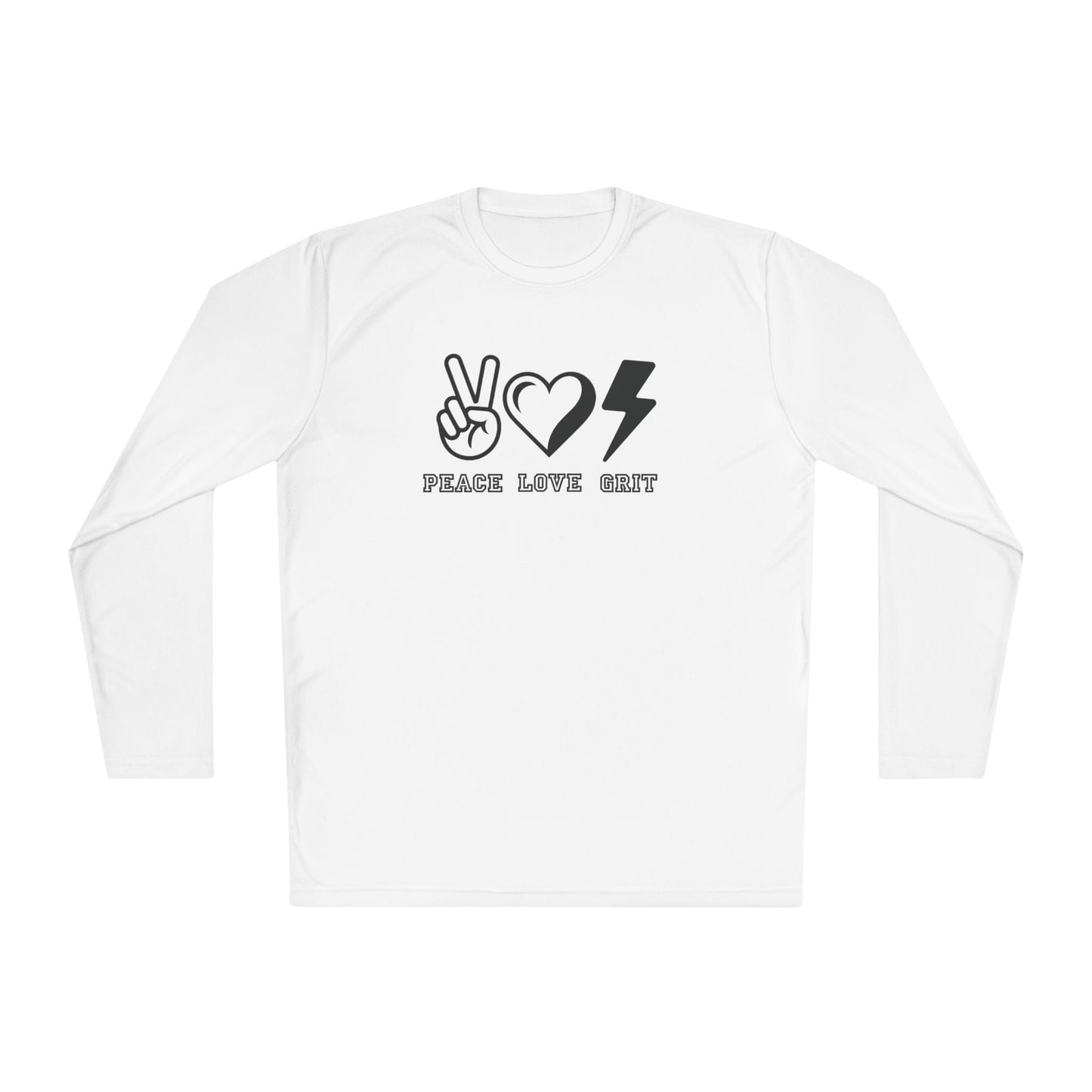 Peace, Love, Grit Unisex Lightweight Long Sleeve Tee