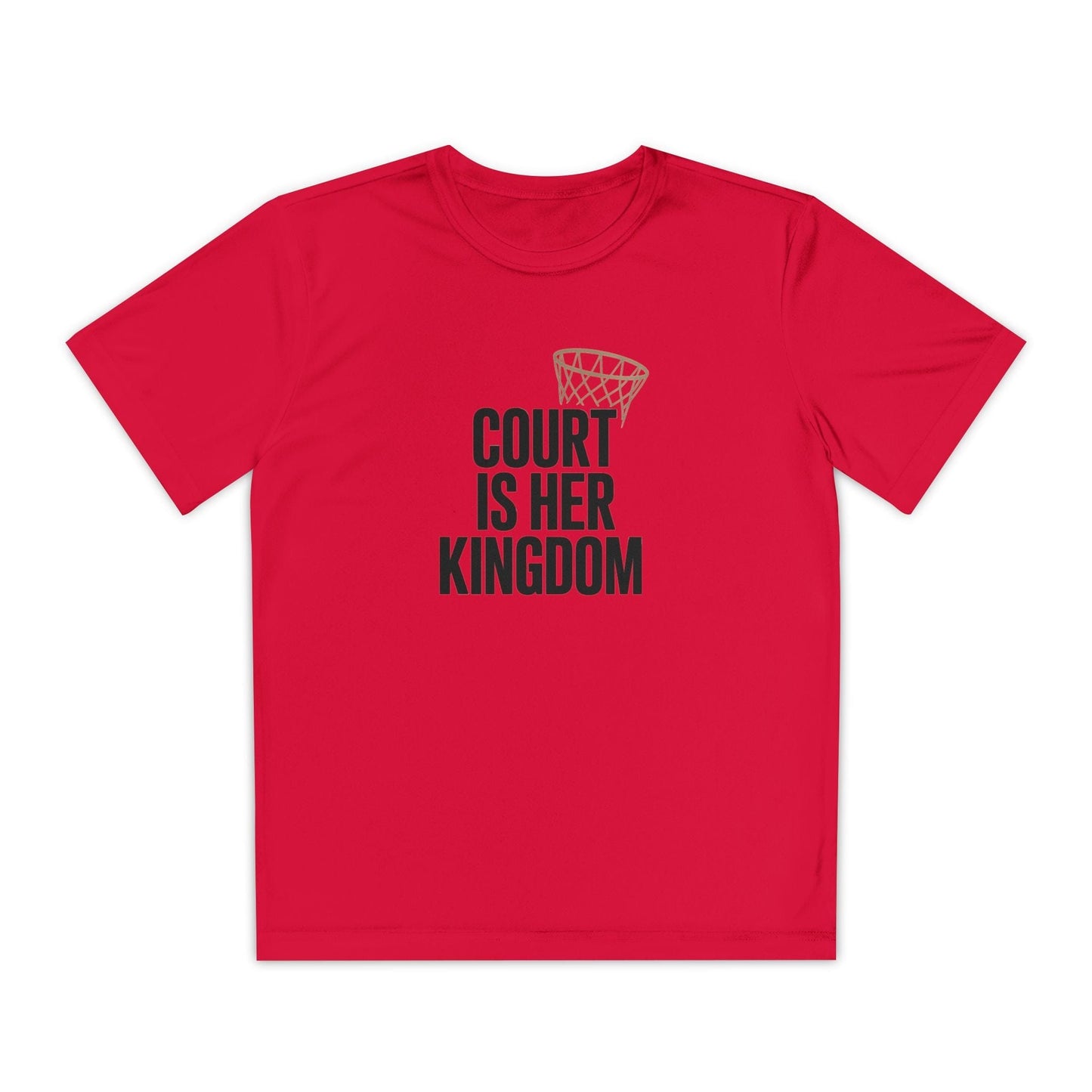 Court Is Her Kingdom Youth Moisture Wicking Tee