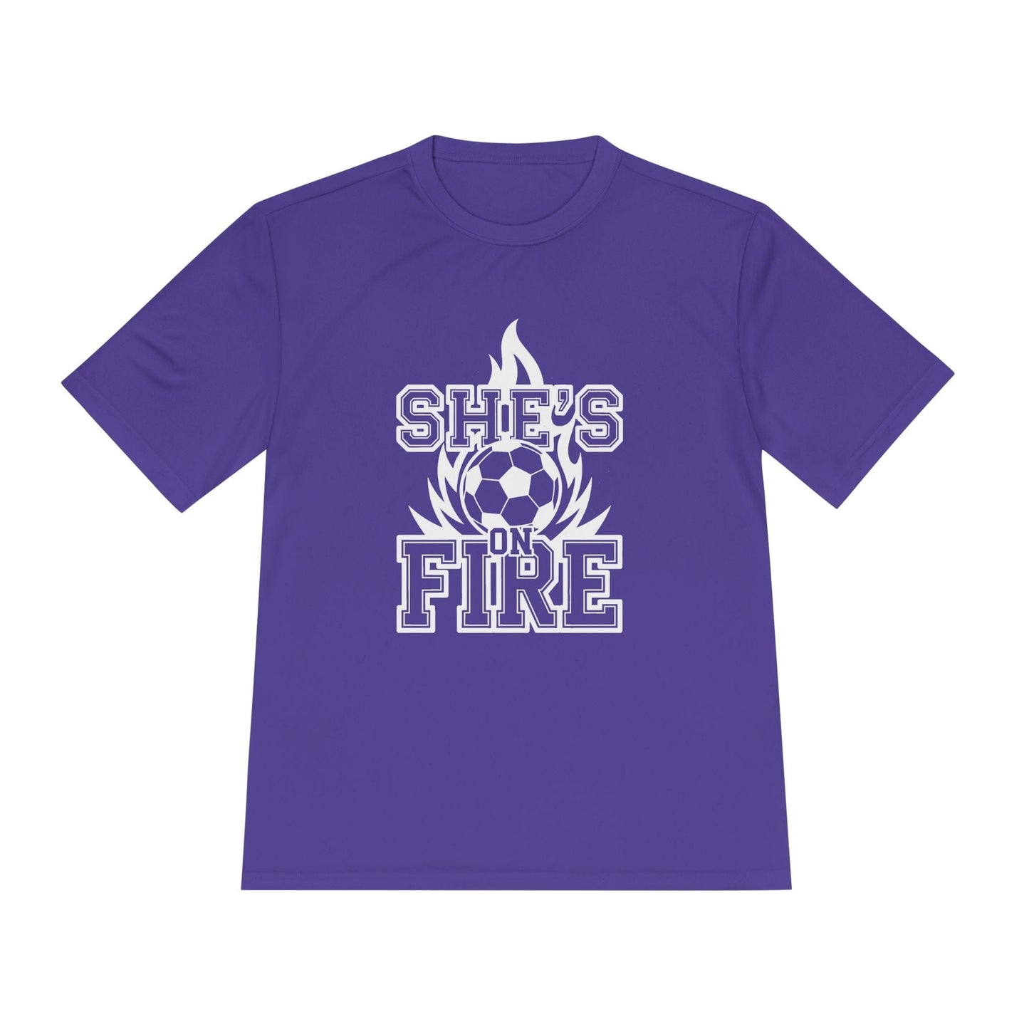 She's On Fire Soccer Unisex Moisture Wicking Tee