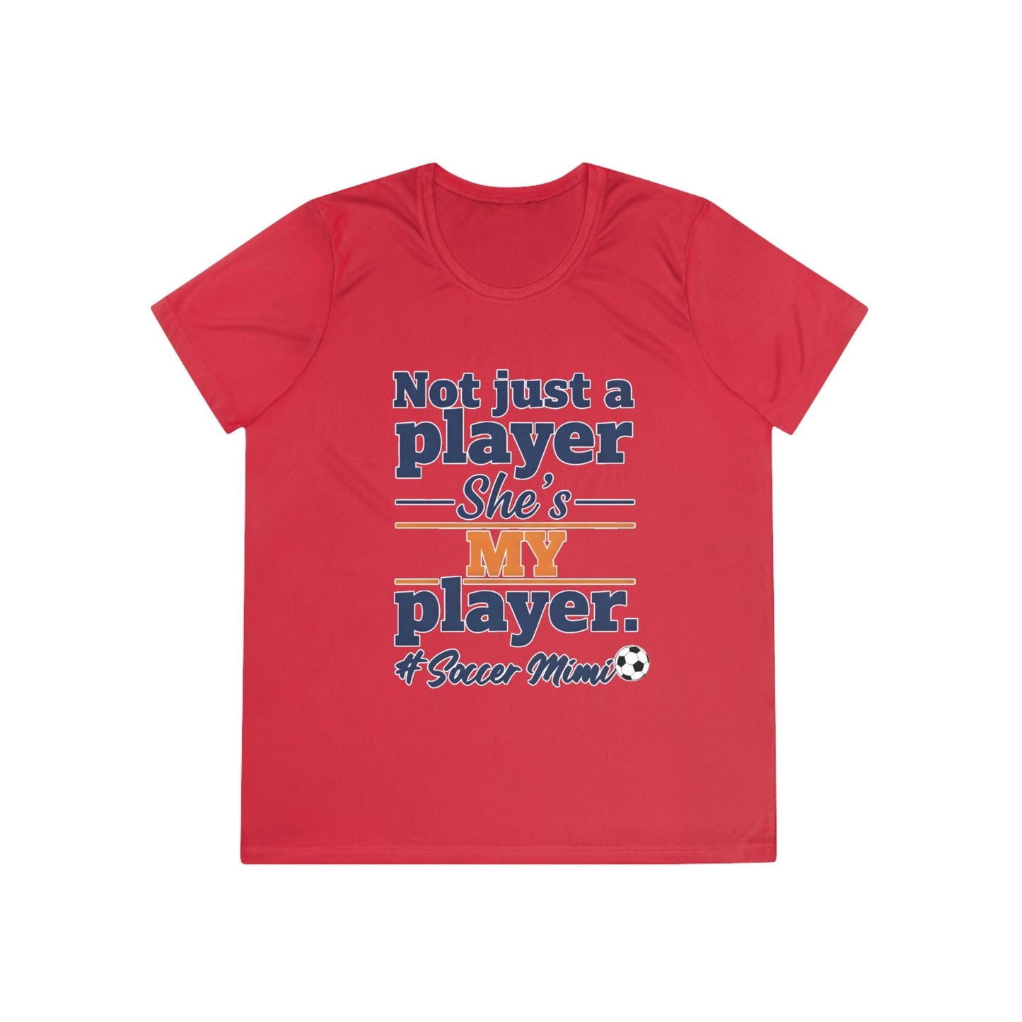 #Soccer Mimi Ladies Moisture Wicking Tee