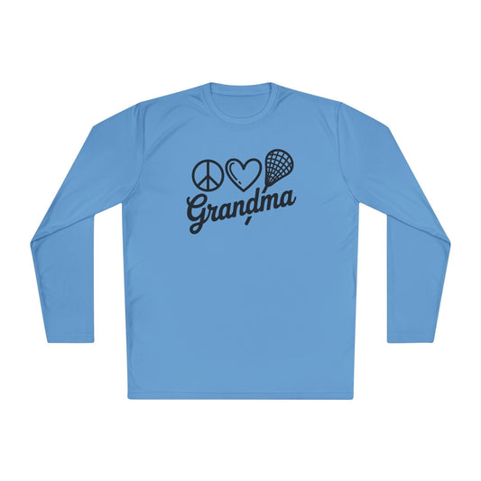 Peace Love Lacrosse Grandma Lightweight Long Sleeve Tee