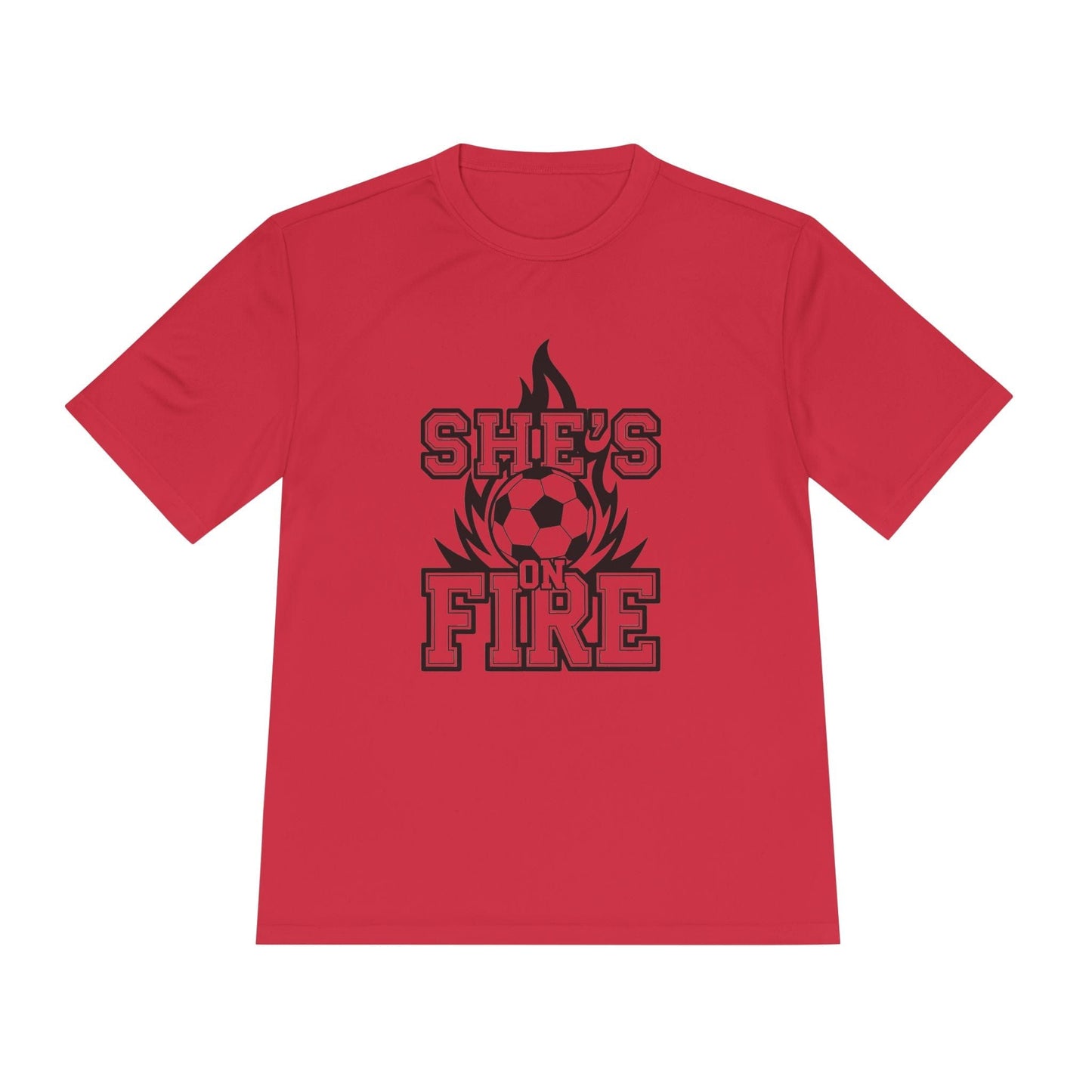 She's On Fire Soccer Unisex Moisture Wicking Tee