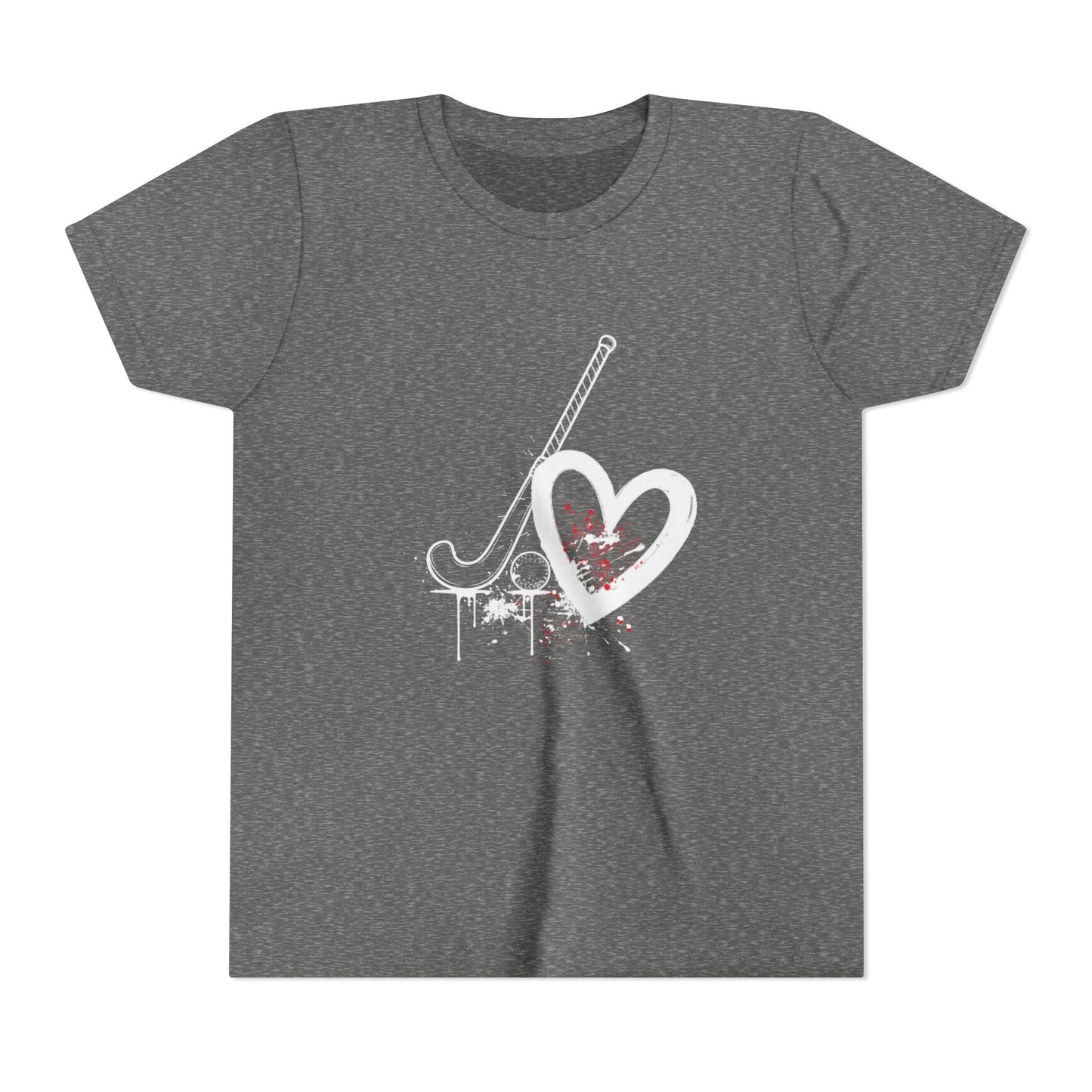 Field Hockey Is Her Heartbeat Youth Short Sleeve Tee