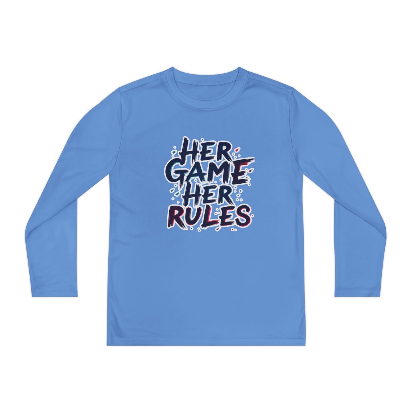 Her Game, Her Rules Youth Long Sleeve Competitor Tee