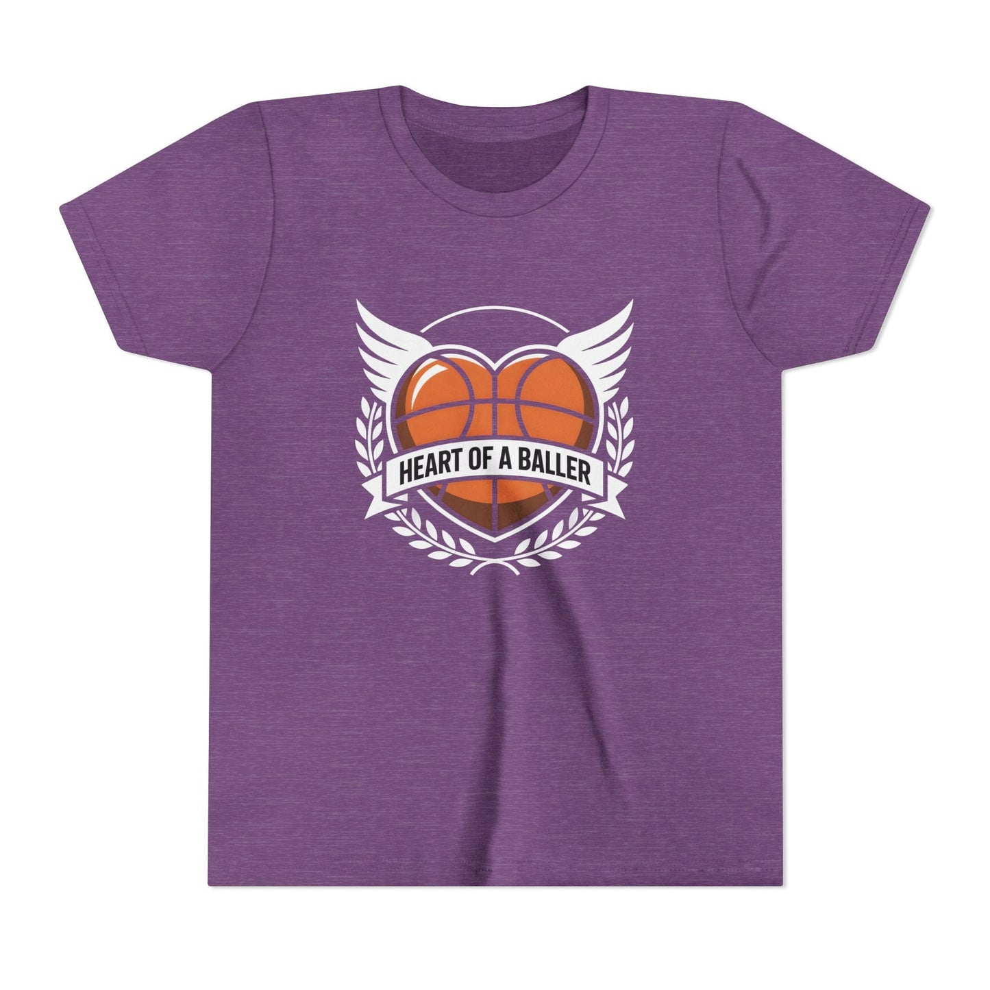 Heart Of A Baller-Basketball Youth Short Sleeve Tee