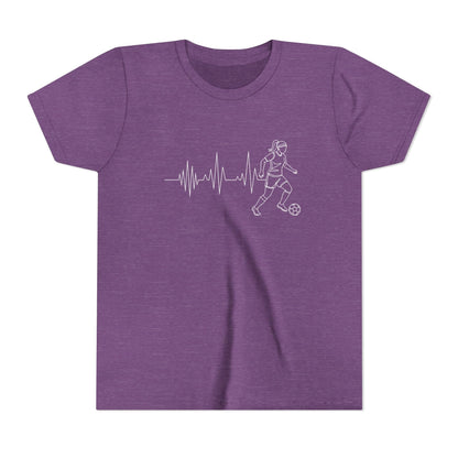 Soccer Heartbeat Youth Short Sleeve Tee