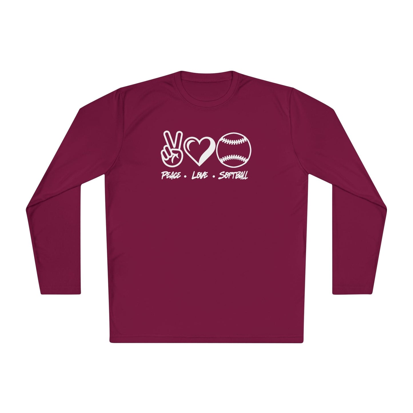 Peace • Love • Softball Lightweight Long Sleeve Tee