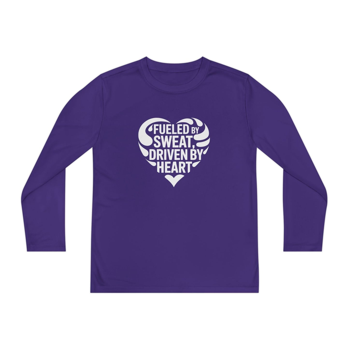 Fueled by Sweat, Driven by Heart Youth Long Sleeve Competitor Tee