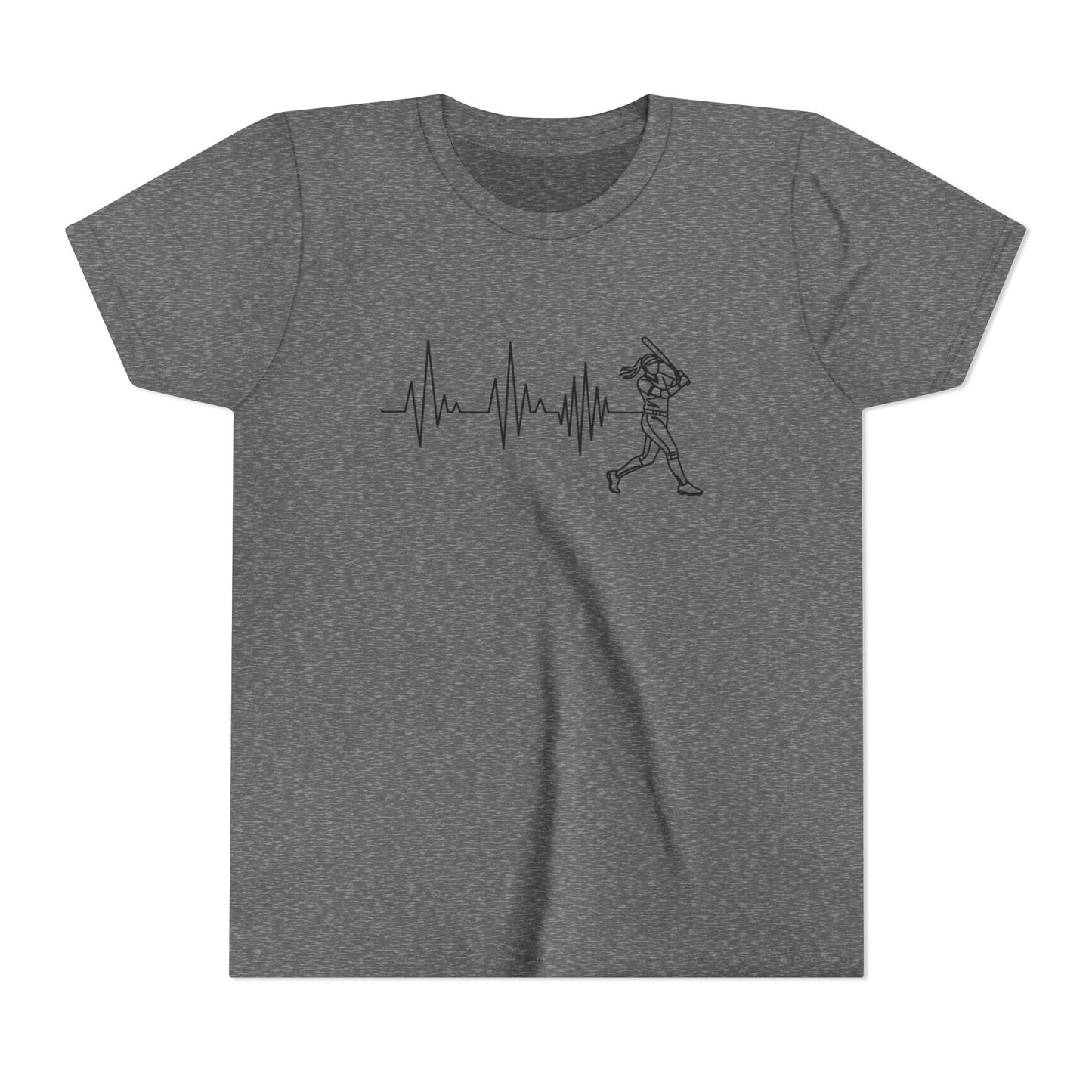 Softball Heartbeat Youth Short Sleeve Tee