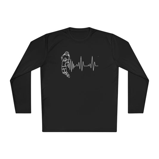 Volleyball Heartbeat  Lightweight Long Sleeve Tee