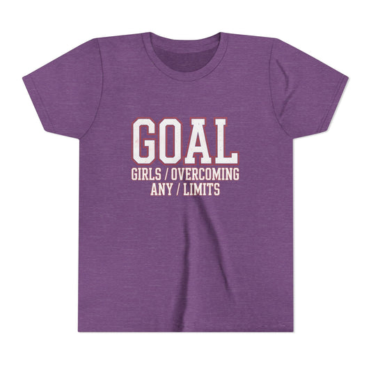 Goal: Girls Overcoming Any Limits Youth Short Sleeve Tee