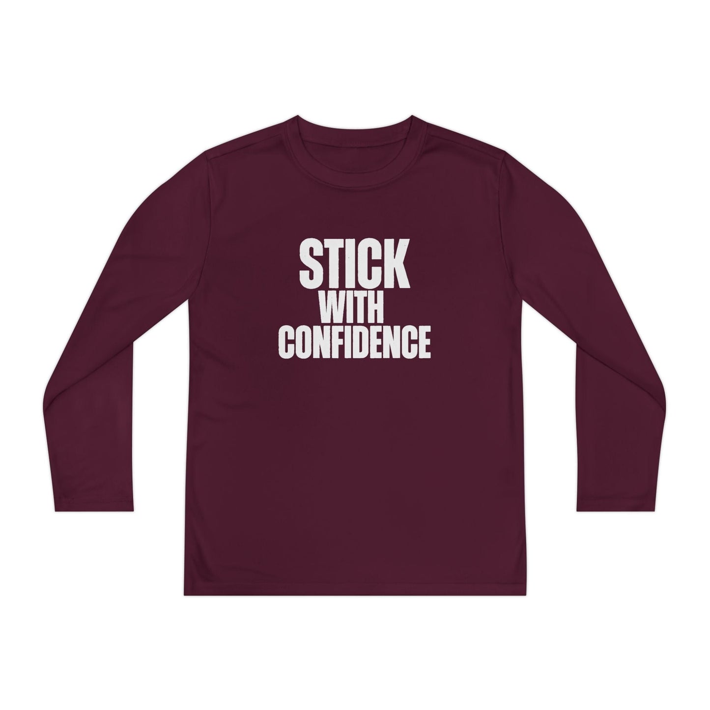 Stick With Confidence Youth Long Sleeve Competitor Tee