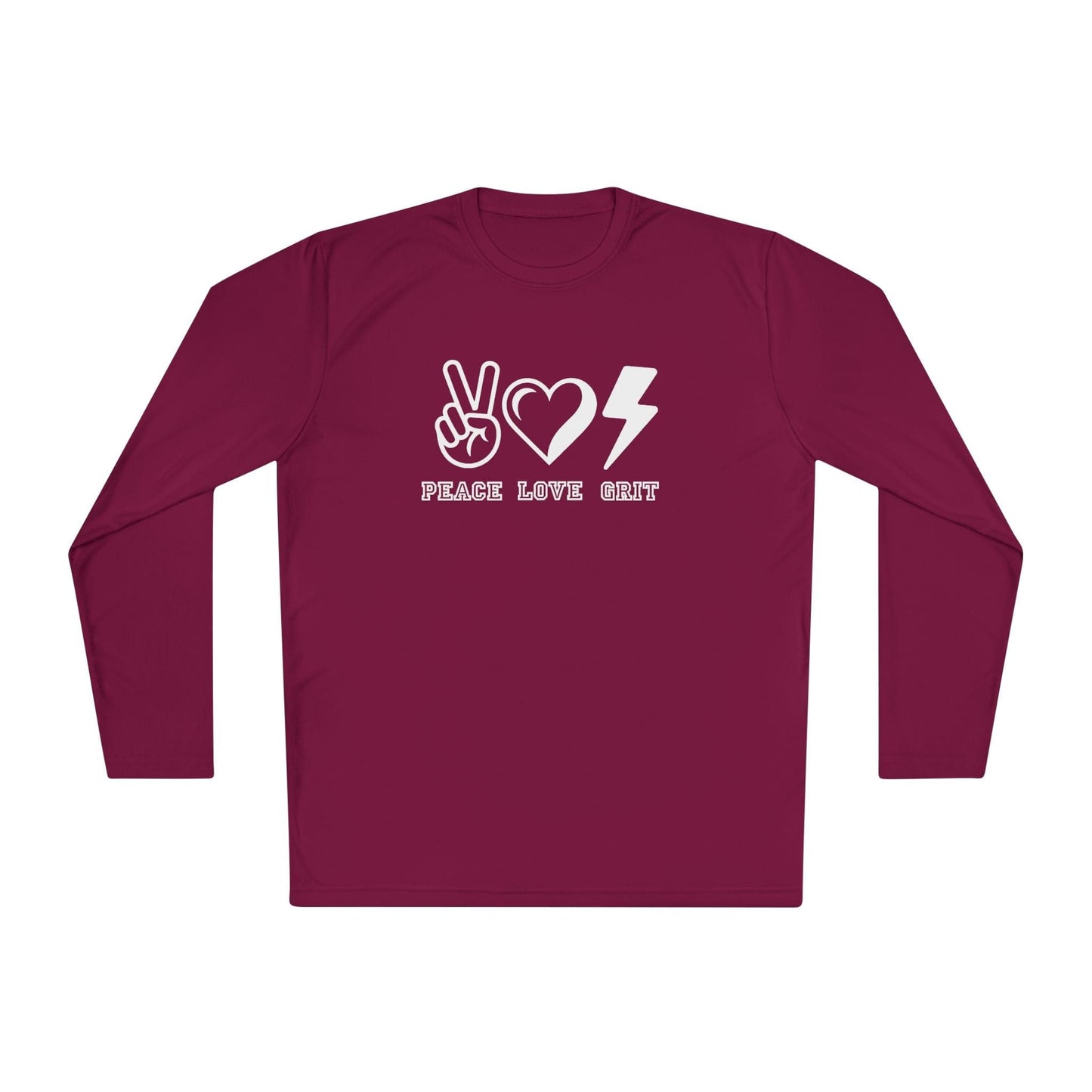 Peace, Love, Grit Unisex Lightweight Long Sleeve Tee