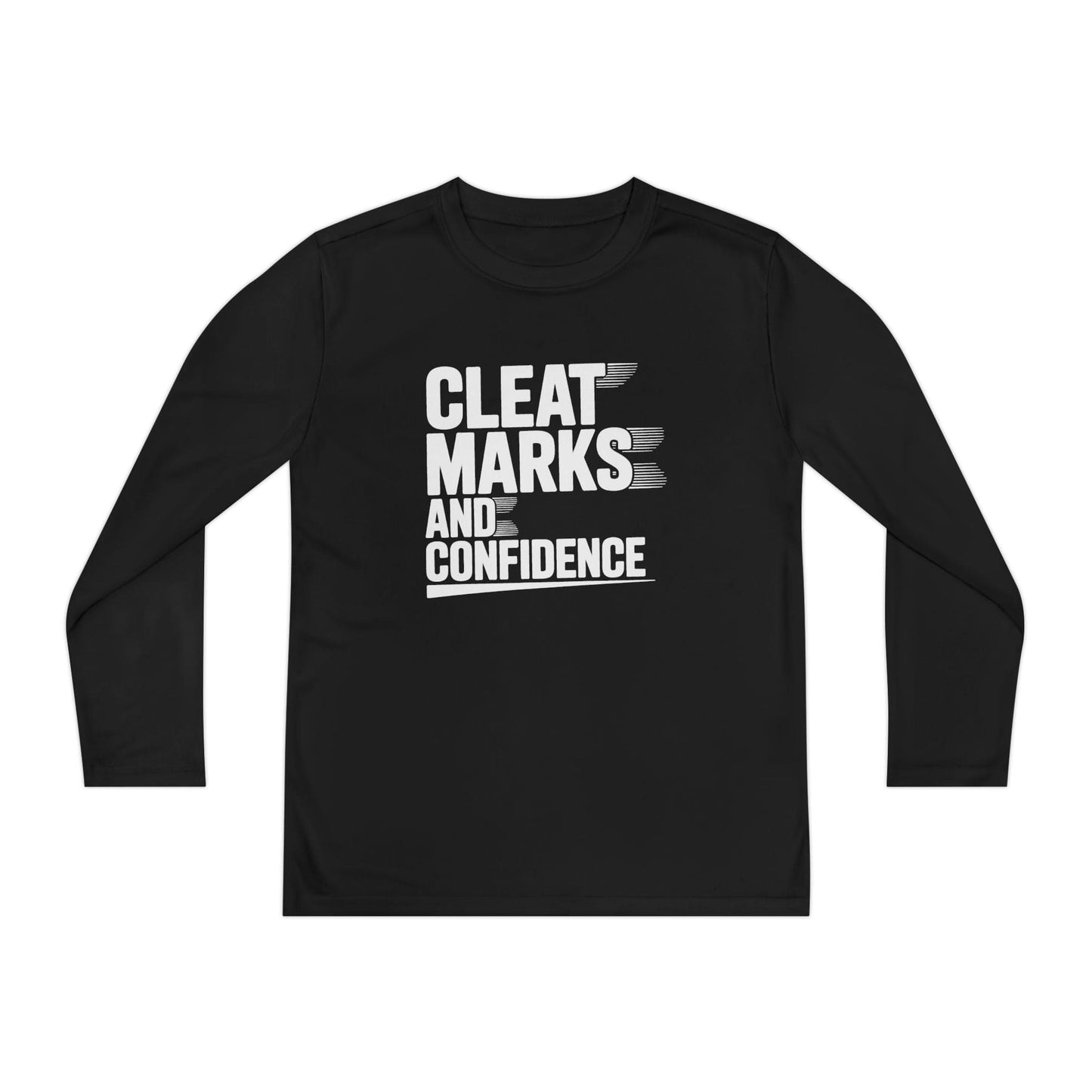 Cleat Marks And Confidence Youth Long Sleeve Competitor Tee