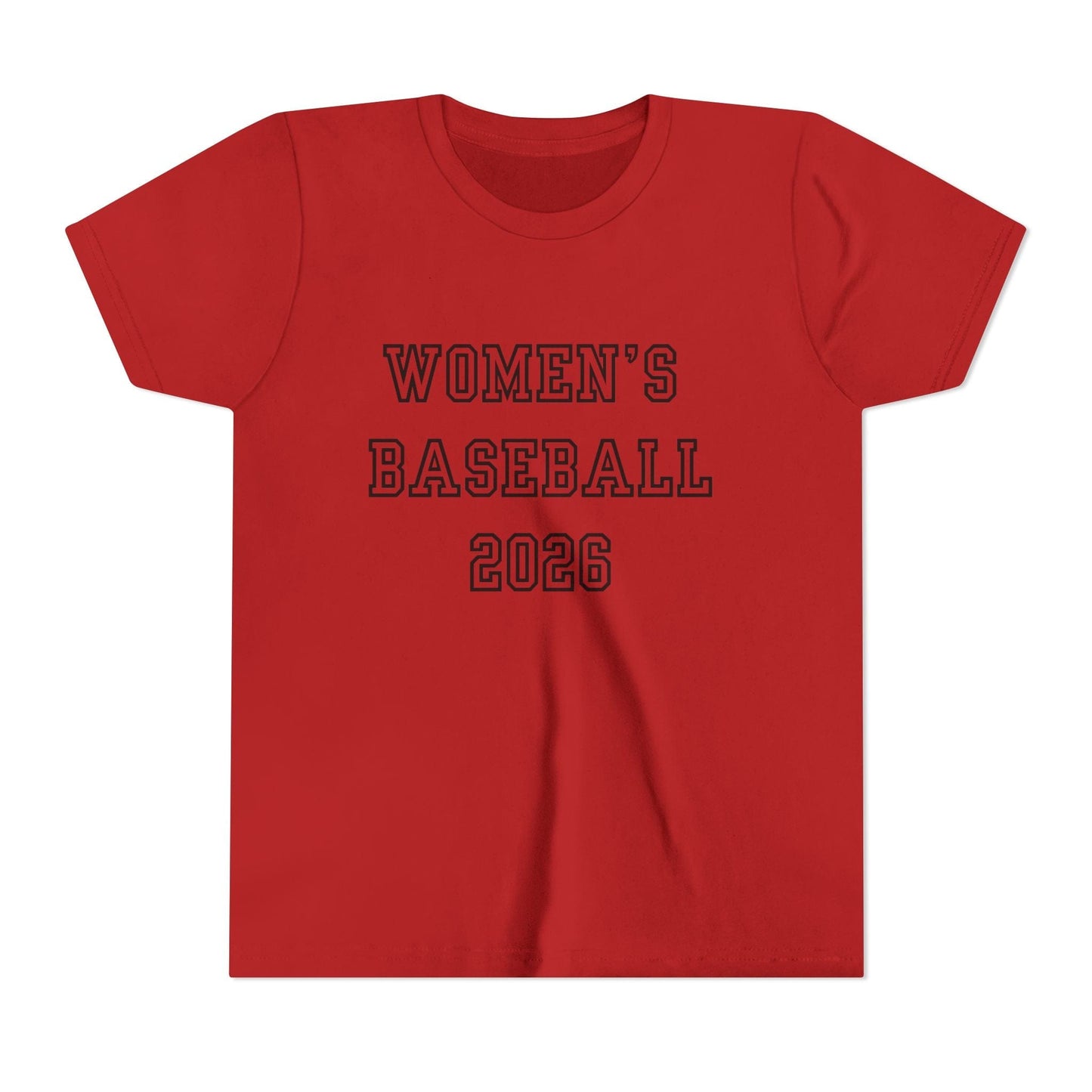 Women's Baseball 2026 Youth Short Sleeve Tee