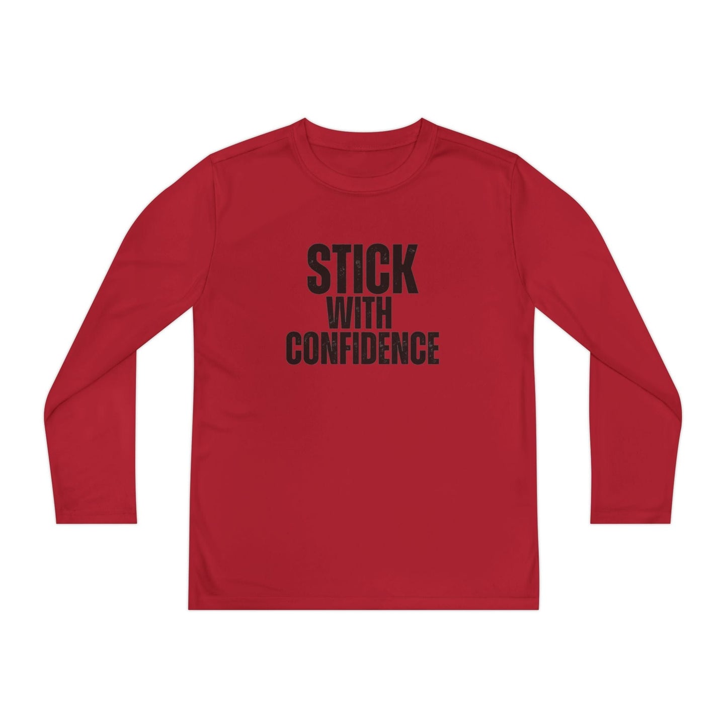 Stick With Confidence Youth Long Sleeve Competitor Tee