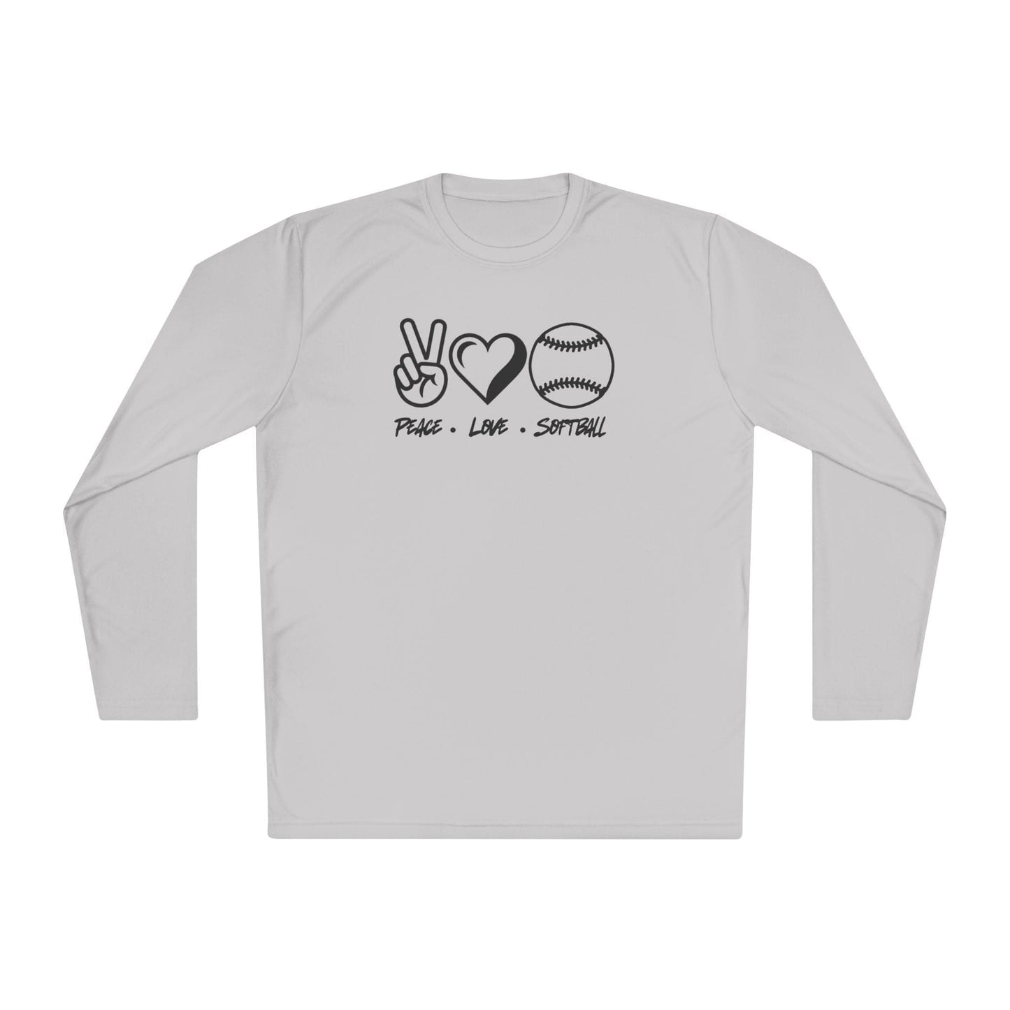 Peace • Love • Softball Lightweight Long Sleeve Tee