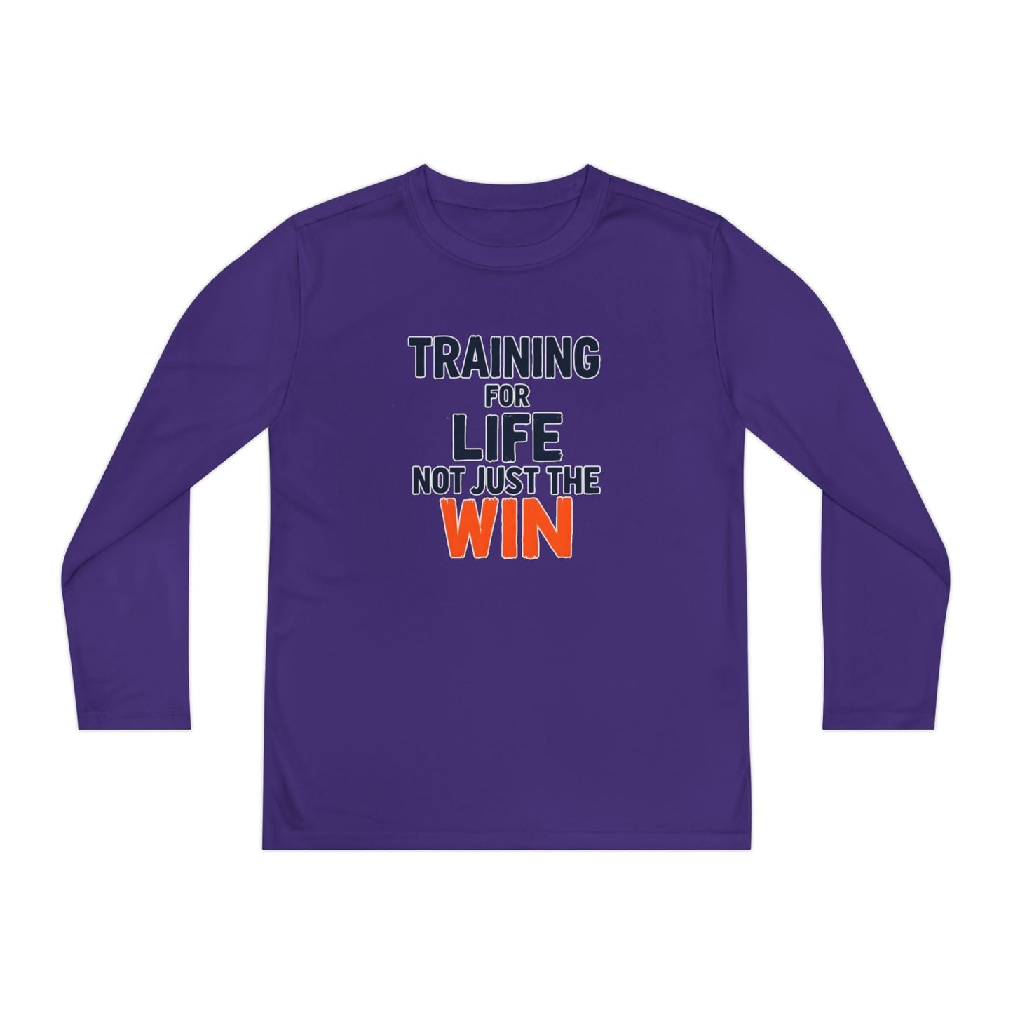 Training for Life, Not Just the Win Youth Long Sleeve Competitor Tee