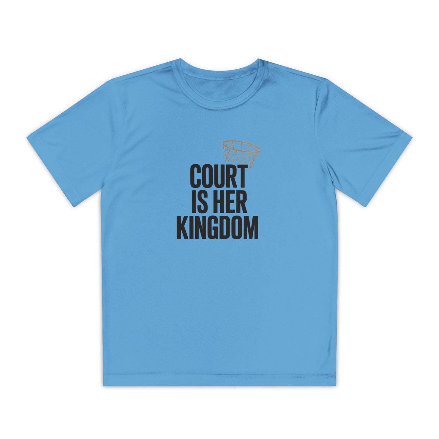 Court Is Her Kingdom Youth Moisture Wicking Tee