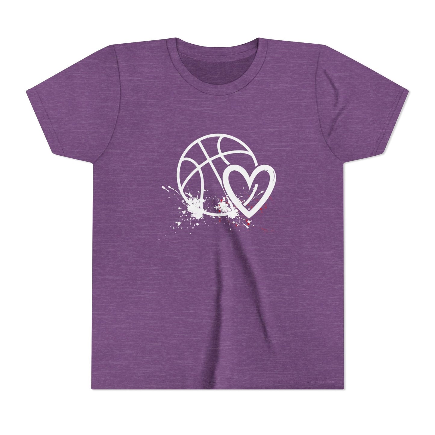 Basketball Is Her Heartbeat Youth Short Sleeve Tee