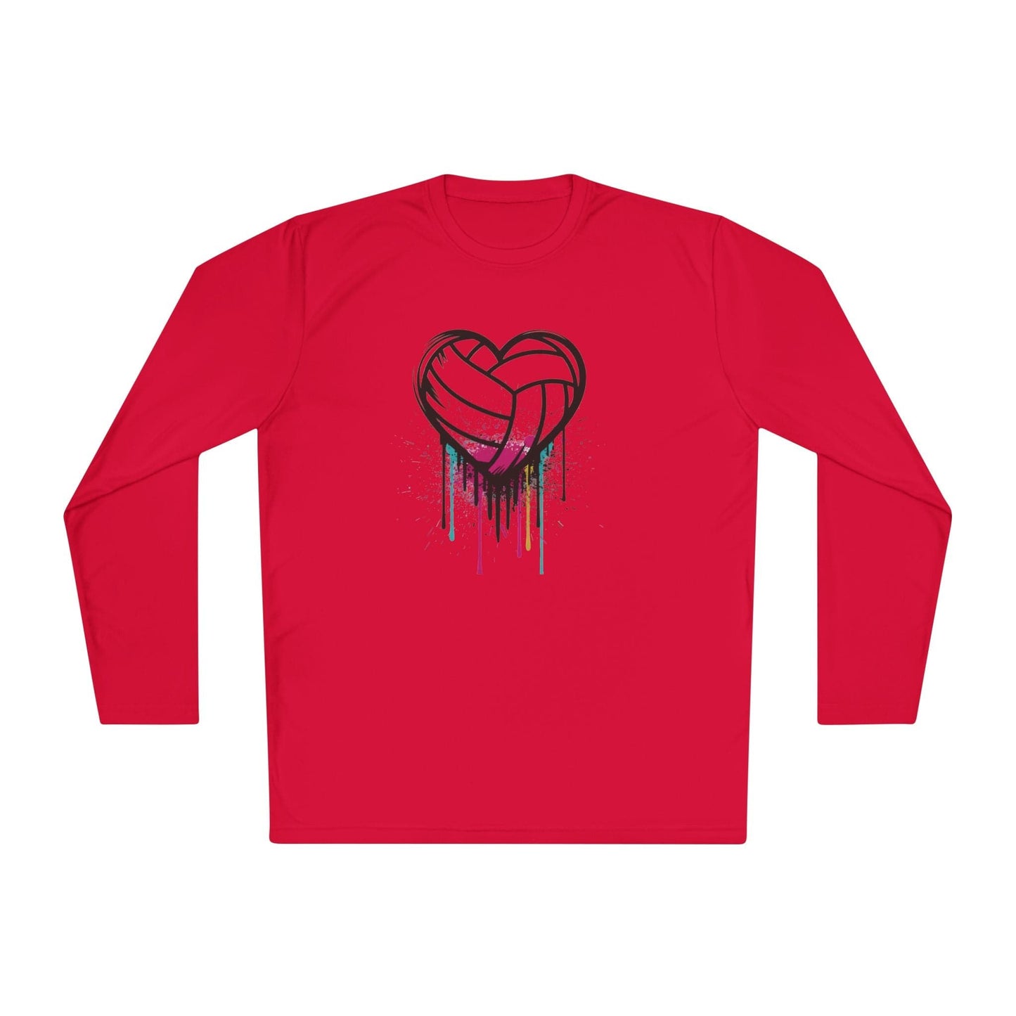 Dripping Volleyball Heart Lightweight Long Sleeve Tee