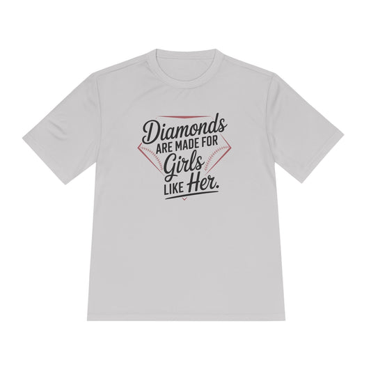 Diamonds Are Made for Girls Like Her Unisex Moisture Wicking Tee