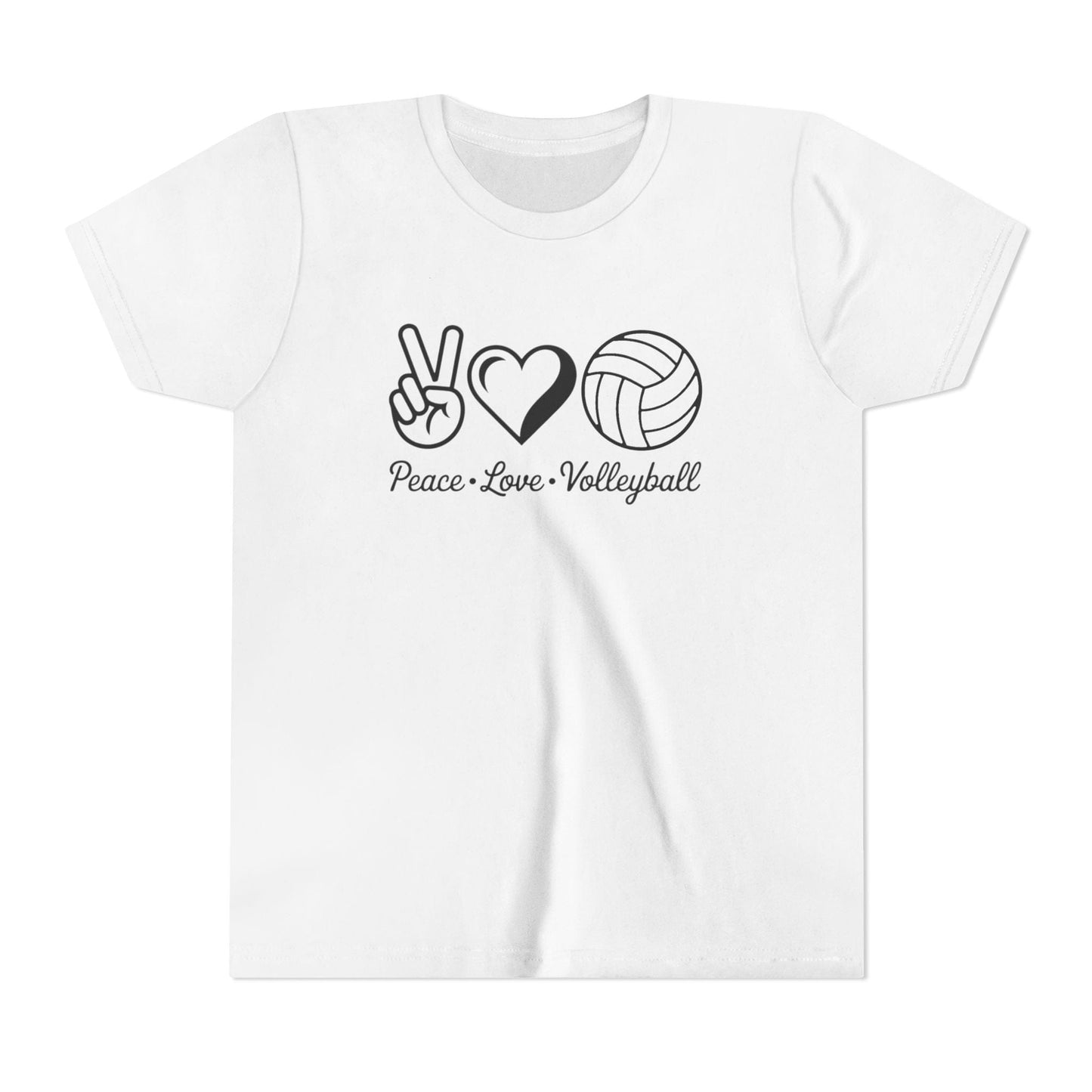 Peace • Love • Volleyball Youth Short Sleeve Tee