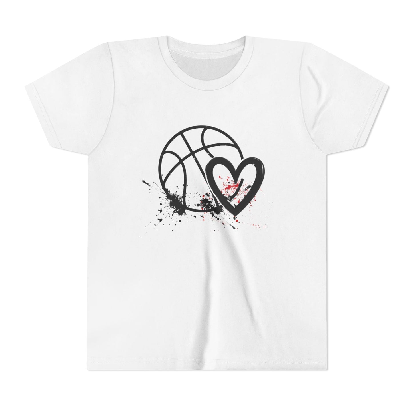 Basketball Is Her Heartbeat Youth Short Sleeve Tee