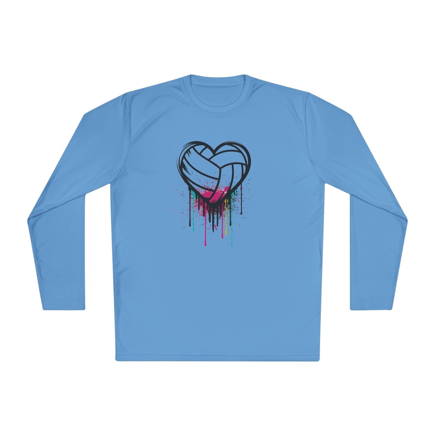 Dripping Volleyball Heart Lightweight Long Sleeve Tee
