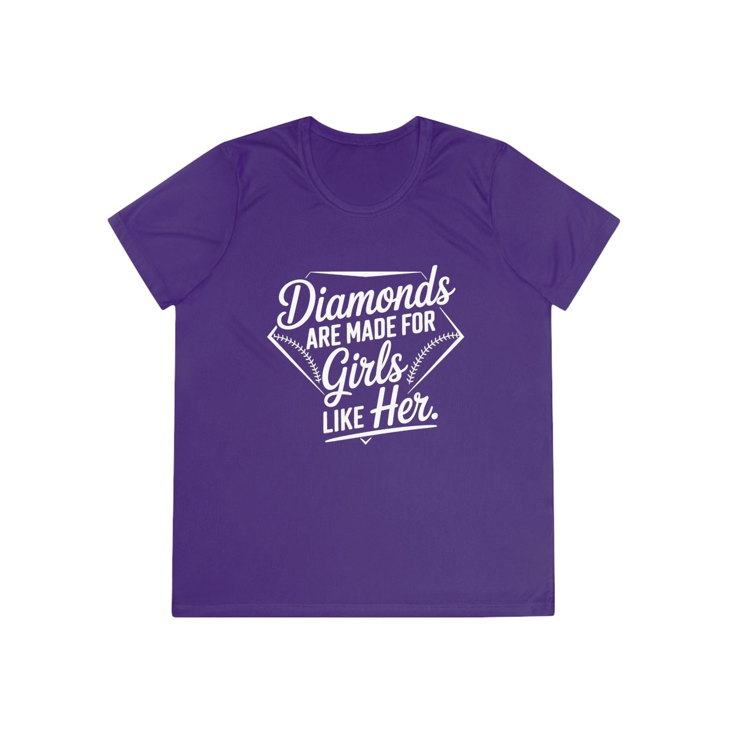 Diamonds Are Made for Girls Like Her Ladies Moisture Wicking Tee