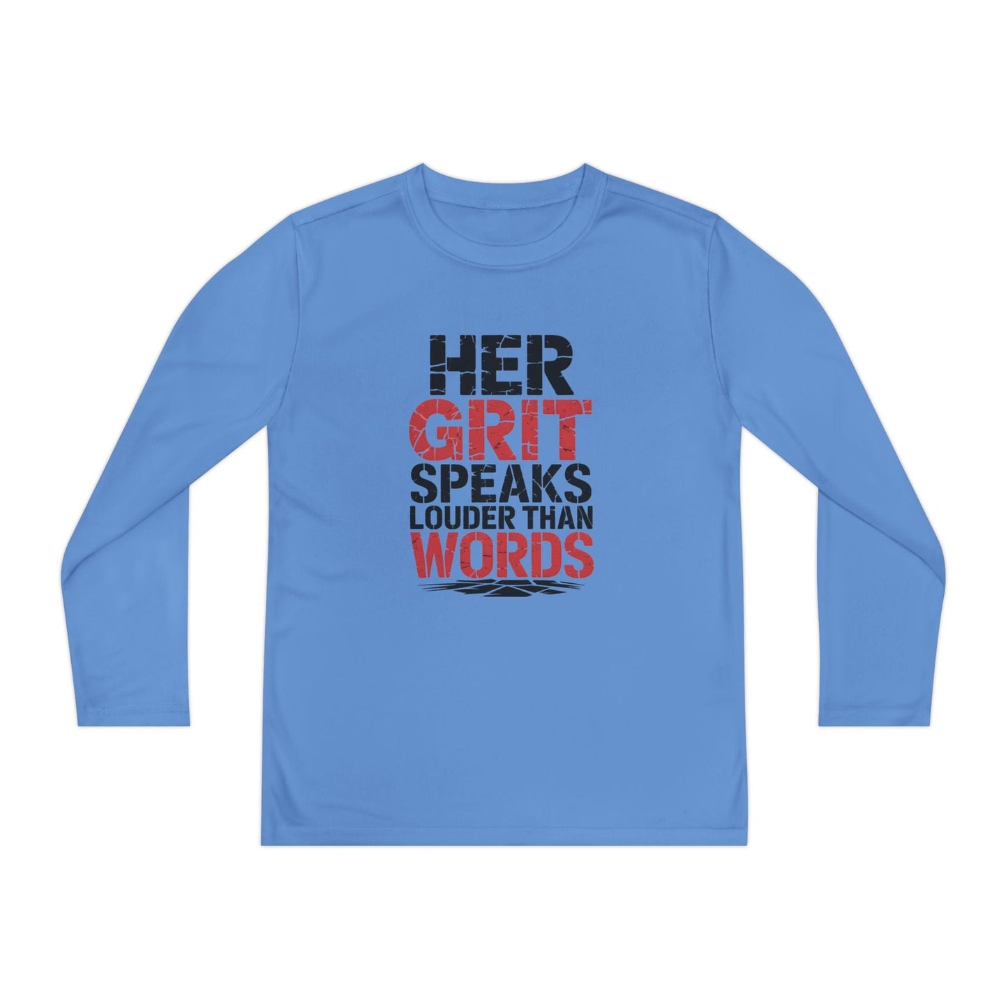 Grit Over Words Youth Long Sleeve Competitor Tee