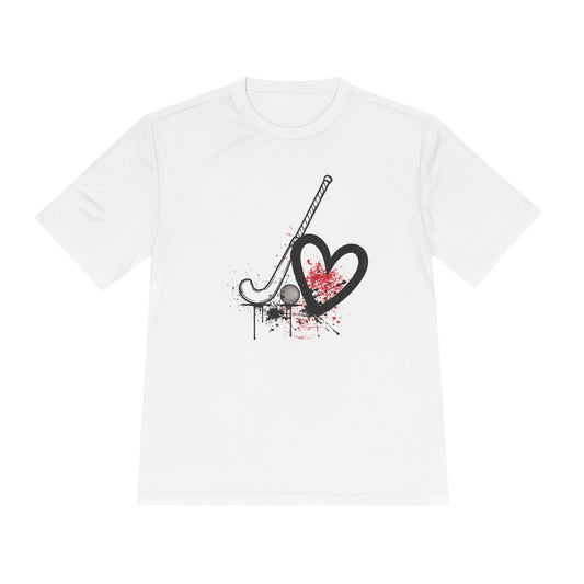 Field Hockey Is Her Heartbeat Unisex Moisture Wicking Tee
