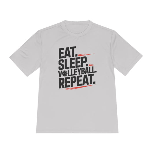 Eat.Sleep.Volleyball.Repeat Unisex Moisture Wicking Tee