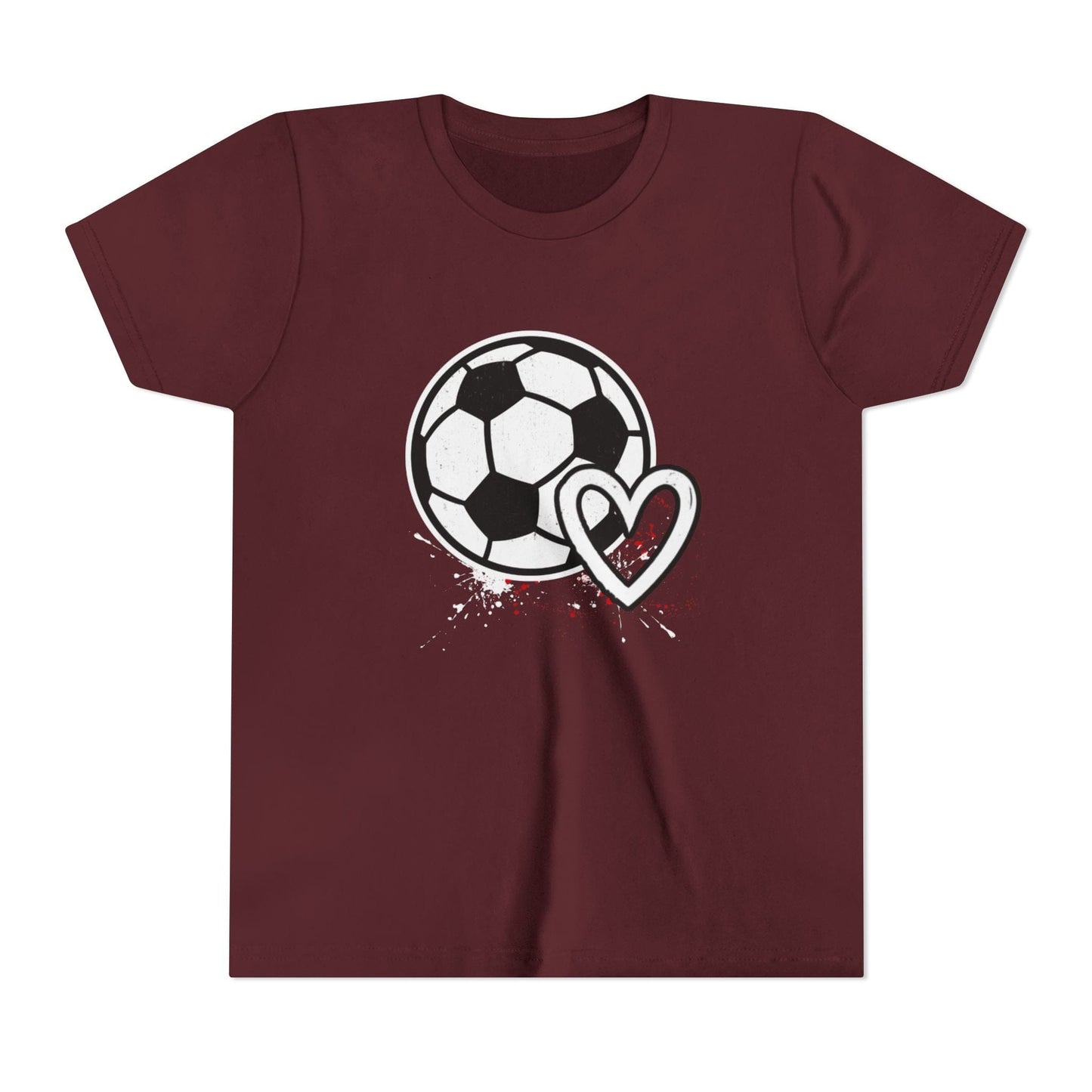 Soccer Is Her Heartbeat Youth Short Sleeve Tee