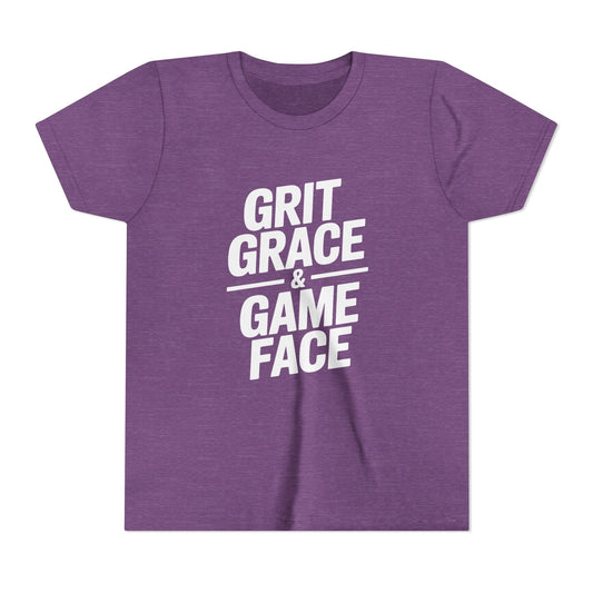Grit, Grace, And Game Face Youth Short Sleeve Tee
