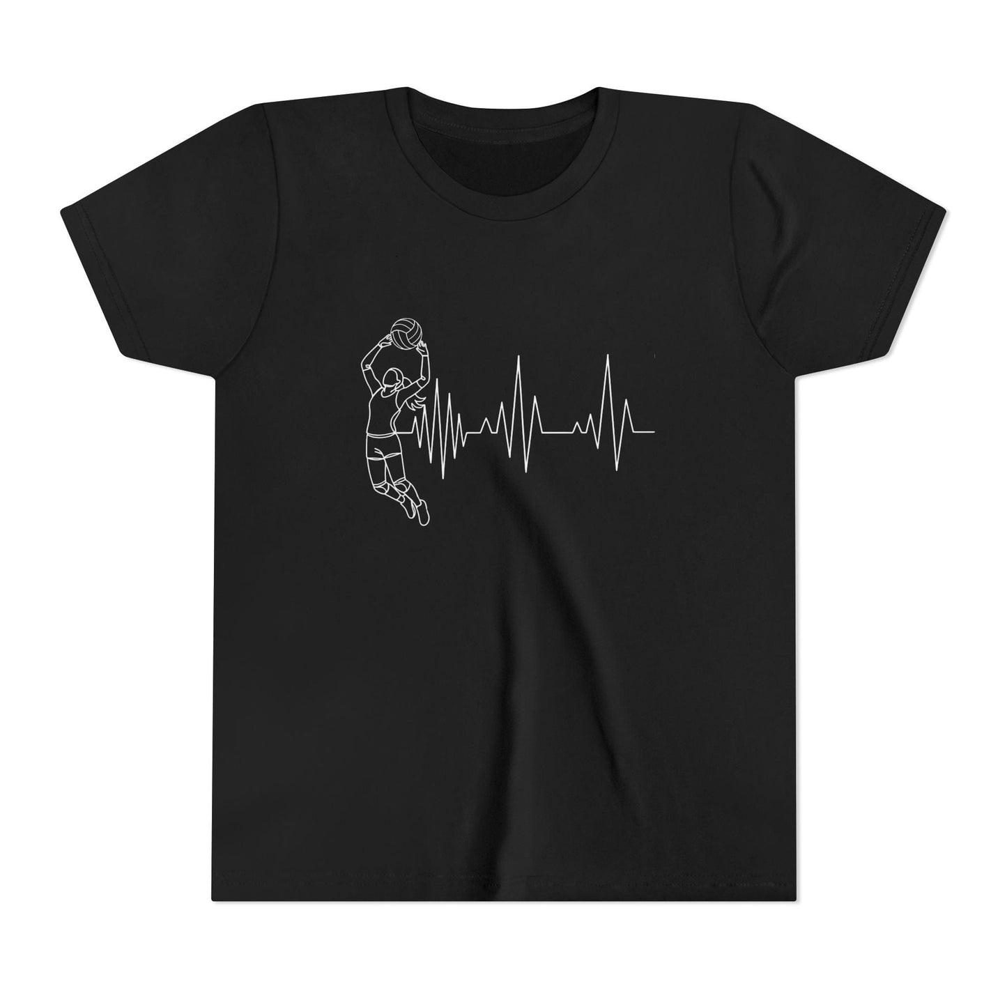 Volleyball Heartbeat Youth Short Sleeve Tee