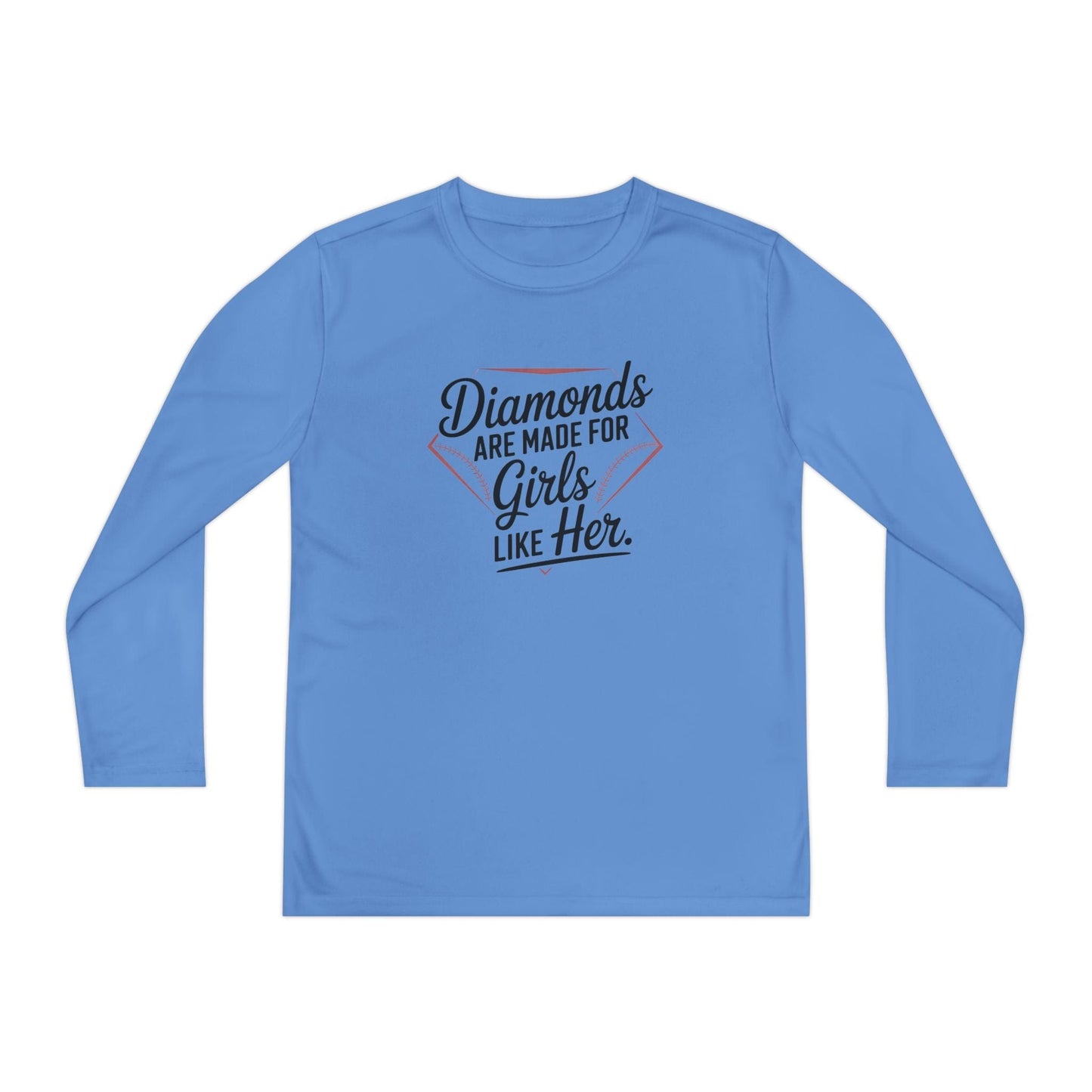Diamonds Are Made for Girls Like Her Youth Long Sleeve Competitor Tee