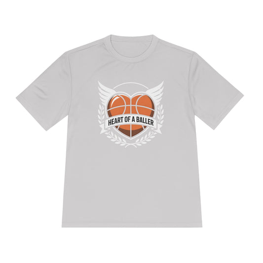 Heart Of A Baller-Basketball  Unisex Moisture Wicking Tee