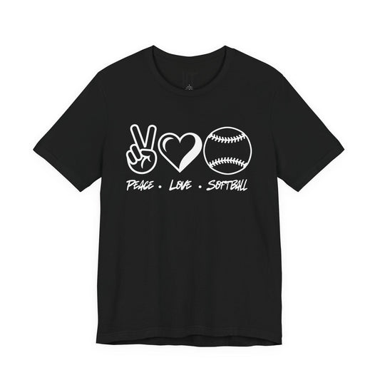 Peace • Love • Softball T-Shirt